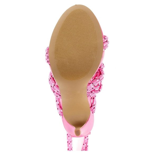 Steve Madden Fiore Ankle Tie Sandal - Pink - Picture 6 of 6